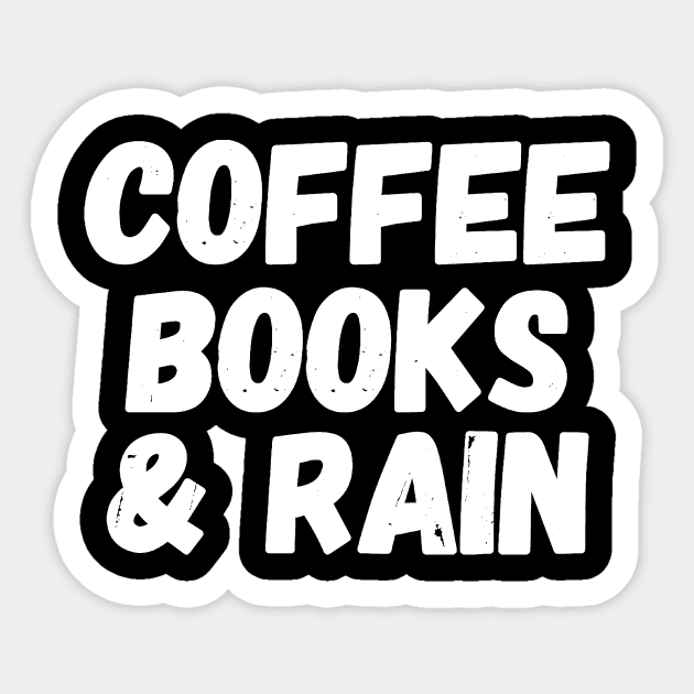 coffee books & rain Sticker by captainmood